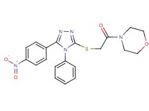 4-({[5-(4-nitrophenyl)-4-phenyl-4H-1,2,4-triazol-3-yl]thio}acetyl)morpholine