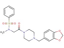 N-[2-(4-Benzo[1,3]dioxol-5-ylmethyl-piperazin-1-yl)-2-oxo-ethyl]-N-methyl-benzenesulfonamide