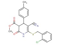 methyl 6-[(2-chlorobenzyl)thio]-5-cyano-4-(4-methylphenyl)-2-oxo-1,2,3,4-tetrahydro-3-pyridinecarboxylate
