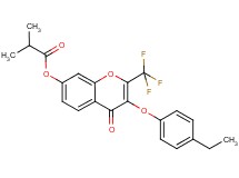 3-(4-ethylphenoxy)-4-oxo-2-(trifluoromethyl)-4H-chromen-7-yl 2-methylpropanoate