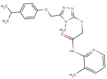 2-({5-[(4-isopropylphenoxy)methyl]-4-methyl-4H-1,2,4-triazol-3-yl}thio)-N-(3-methyl-2-pyridinyl)acetamide