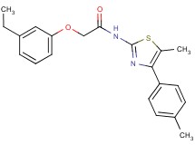 2-(3-ethylphenoxy)-N-[5-methyl-4-(4-methylphenyl)-1,3-thiazol-2-yl]acetamide