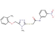 2-({4-methyl-5-[(2-methylphenoxy)methyl]-4H-1,2,4-triazol-3-yl}thio)-N-(3-nitrophenyl)acetamide
