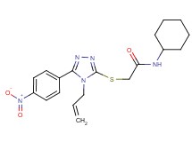 2-{[4-allyl-5-(4-nitrophenyl)-4H-1,2,4-triazol-3-yl]thio}-N-cyclohexylacetamide