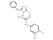 2-[(5-benzyl-4-ethyl-4H-1,2,4-triazol-3-yl)thio]-N-(3-bromo-4-chlorophenyl)acetamide