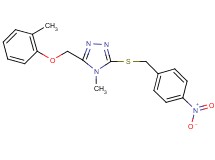 4-methyl-3-[(2-methylphenoxy)methyl]-5-[(4-nitrobenzyl)thio]-4H-1,2,4-triazole