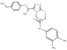 N-(3,4-dimethylphenyl)-2-({4-ethyl-5-[1-(4-ethylphenoxy)ethyl]-4H-1,2,4-triazol-3-yl}thio)acetamide
