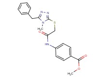 methyl 4-({[(5-benzyl-4-methyl-4H-1,2,4-triazol-3-yl)thio]acetyl}amino)benzoate