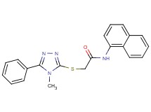 2-[(4-methyl-5-phenyl-4H-1,2,4-triazol-3-yl)thio]-N-1-naphthylacetamide