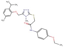 N-(4-ethoxyphenyl)-2-({5-[(2-isopropyl-5-methylphenoxy)methyl]-4-methyl-4H-1,2,4-triazol-3-yl}thio)acetamide
