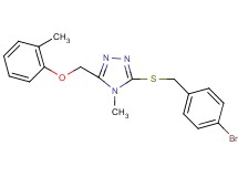 3-[(4-bromobenzyl)thio]-4-methyl-5-[(2-methylphenoxy)methyl]-4H-1,2,4-triazole