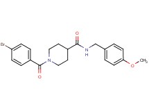 1-(4-bromobenzoyl)-N-(4-methoxybenzyl)-4-piperidinecarboxamide