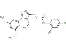 N-(4-chloro-2-methylphenyl)-2-{[5-(3,5-dimethoxyphenyl)-4-ethyl-4H-1,2,4-triazol-3-yl]thio}acetamide