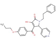 3-hydroxy-1-(2-phenylethyl)-4-(4-propoxybenzoyl)-5-(4-pyridinyl)-1,5-dihydro-2H-pyrrol-2-one