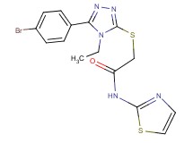 2-{[5-(4-bromophenyl)-4-ethyl-4H-1,2,4-triazol-3-yl]thio}-N-1,3-thiazol-2-ylacetamide