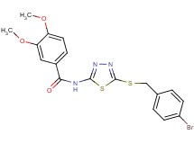 N-{5-[(4-bromobenzyl)thio]-1,3,4-thiadiazol-2-yl}-3,4-dimethoxybenzamide