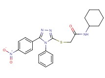 N-cyclohexyl-2-{[5-(4-nitrophenyl)-4-phenyl-4H-1,2,4-triazol-3-yl]thio}acetamide