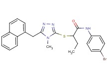 N-(4-bromophenyl)-2-{[4-methyl-5-(1-naphthylmethyl)-4H-1,2,4-triazol-3-yl]thio}butanamide