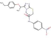 2-({4-ethyl-5-[1-(4-ethylphenoxy)ethyl]-4H-1,2,4-triazol-3-yl}thio)-N-(4-nitrophenyl)acetamide