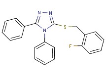 3-[(2-fluorobenzyl)thio]-4,5-diphenyl-4H-1,2,4-triazole