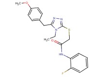 2-{[4-ethyl-5-(4-methoxybenzyl)-4H-1,2,4-triazol-3-yl]thio}-N-(2-fluorophenyl)acetamide