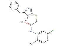 2-[(5-benzyl-4-ethyl-4H-1,2,4-triazol-3-yl)thio]-N-(5-chloro-2-methylphenyl)acetamide