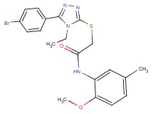 2-{[5-(4-bromophenyl)-4-ethyl-4H-1,2,4-triazol-3-yl]thio}-N-(2-methoxy-5-methylphenyl)acetamide