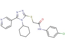 N-(4-chlorophenyl)-2-{[4-cyclohexyl-5-(3-pyridinyl)-4H-1,2,4-triazol-3-yl]thio}acetamide