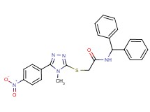 N-(diphenylmethyl)-2-{[4-methyl-5-(4-nitrophenyl)-4H-1,2,4-triazol-3-yl]thio}acetamide