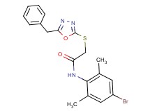 2-[(5-benzyl-1,3,4-oxadiazol-2-yl)thio]-N-(4-bromo-2,6-dimethylphenyl)acetamide