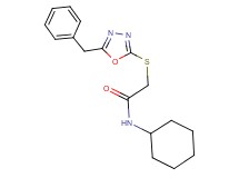 2-[(5-benzyl-1,3,4-oxadiazol-2-yl)thio]-N-cyclohexylacetamide