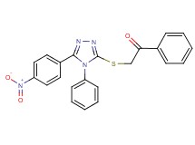 2-{[5-(4-nitrophenyl)-4-phenyl-4H-1,2,4-triazol-3-yl]thio}-1-phenylethanone