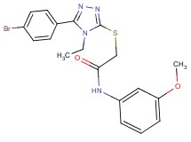 2-{[5-(4-bromophenyl)-4-ethyl-4H-1,2,4-triazol-3-yl]thio}-N-(3-methoxyphenyl)acetamide