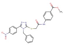 methyl 4-[({[4-benzyl-5-(4-nitrophenyl)-4H-1,2,4-triazol-3-yl]thio}acetyl)amino]benzoate