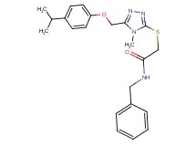 N-benzyl-2-({5-[(4-isopropylphenoxy)methyl]-4-methyl-4H-1,2,4-triazol-3-yl}thio)acetamide