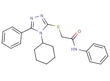 2-[(4-cyclohexyl-5-phenyl-4H-1,2,4-triazol-3-yl)thio]-N-phenylacetamide