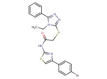 N-[4-(4-bromophenyl)-1,3-thiazol-2-yl]-2-[(4-ethyl-5-phenyl-4H-1,2,4-triazol-3-yl)thio]acetamide