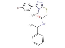 2-{[5-(4-bromophenyl)-4-ethyl-4H-1,2,4-triazol-3-yl]thio}-N-(1-phenylethyl)acetamide