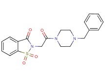 2-[2-(4-benzyl-1-piperazinyl)-2-oxoethyl]-1,2-benzisothiazol-3(2H)-one 1,1-dioxide