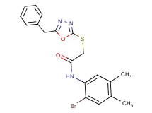 2-[(5-benzyl-1,3,4-oxadiazol-2-yl)thio]-N-(2-bromo-4,5-dimethylphenyl)acetamide