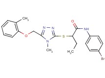 N-(4-bromophenyl)-2-({4-methyl-5-[(2-methylphenoxy)methyl]-4H-1,2,4-triazol-3-yl}thio)butanamide