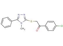 1-(4-chlorophenyl)-2-[(4-methyl-5-phenyl-4H-1,2,4-triazol-3-yl)thio]ethanone