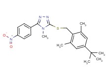 3-[(4-tert-butyl-2,6-dimethylbenzyl)thio]-4-methyl-5-(4-nitrophenyl)-4H-1,2,4-triazole