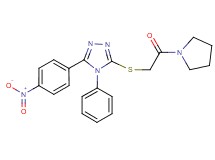 3-(4-nitrophenyl)-5-{[2-oxo-2-(1-pyrrolidinyl)ethyl]thio}-4-phenyl-4H-1,2,4-triazole