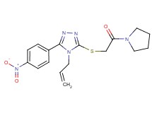 4-allyl-3-(4-nitrophenyl)-5-{[2-oxo-2-(1-pyrrolidinyl)ethyl]thio}-4H-1,2,4-triazole