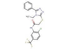 N-[2-chloro-5-(trifluoromethyl)phenyl]-2-[(4-ethyl-5-phenyl-4H-1,2,4-triazol-3-yl)thio]acetamide