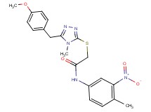 2-{[5-(4-methoxybenzyl)-4-methyl-4H-1,2,4-triazol-3-yl]thio}-N-(4-methyl-3-nitrophenyl)acetamide