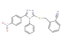 2-({[5-(4-nitrophenyl)-4-phenyl-4H-1,2,4-triazol-3-yl]thio}methyl)benzonitrile