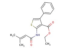 ethyl 2-[(3-methyl-2-butenoyl)amino]-4-phenyl-3-thiophenecarboxylate