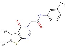 2-(5,6-dimethyl-4-oxothieno[2,3-d]pyrimidin-3(4H)-yl)-N-(3-methylphenyl)acetamide